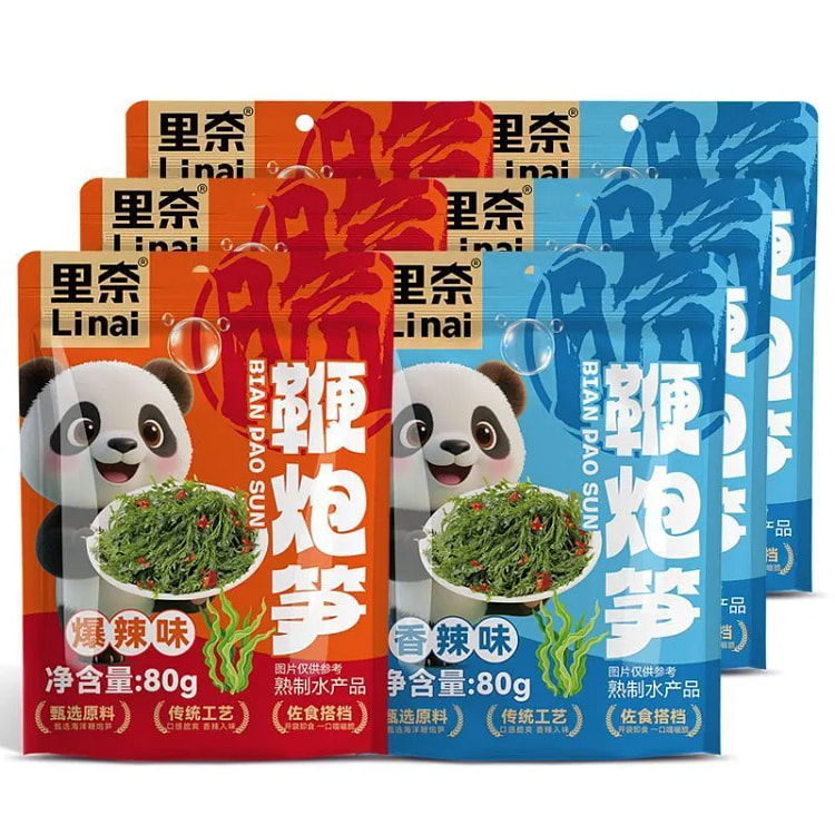 里奈鞭炮笋长寿菜香辣味80g*1袋 80 克