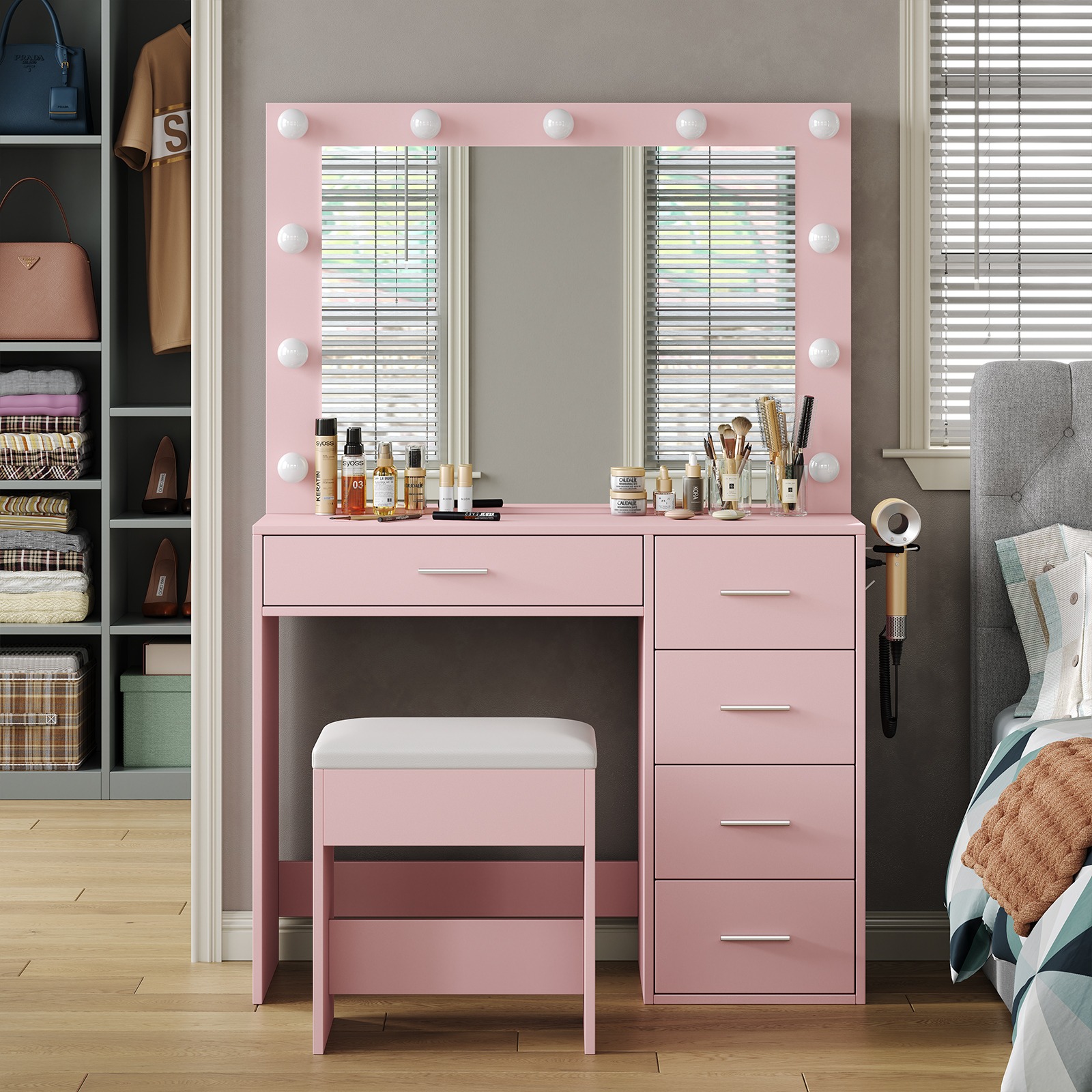 Pink vanity table 1 each
