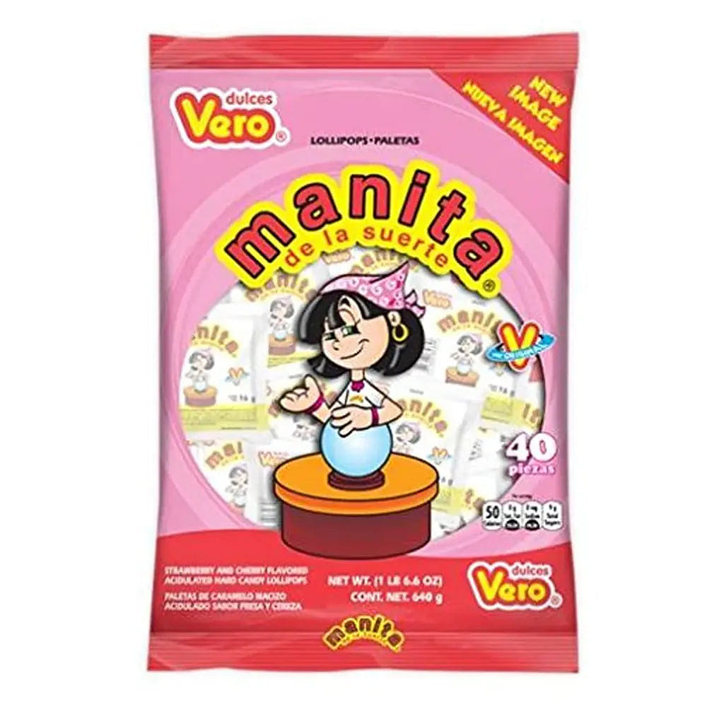Vero Manita Suerte Lollipop 40 ct – Case – 7 Units 1 each