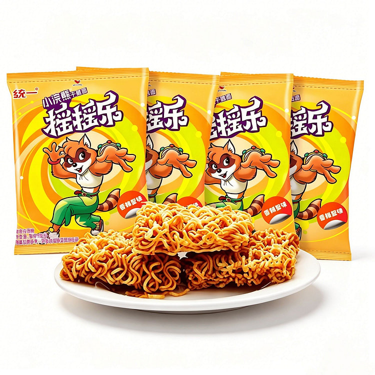 Little Raccoon Spicy Crab Crispy Instant Noodles 160 g