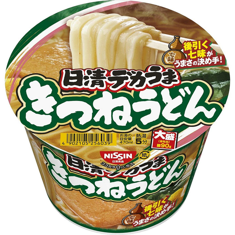 NISSIN Noodles Udon Kitsune Fried Tofu Soy Sauce Instant Soup Cup Japanese 