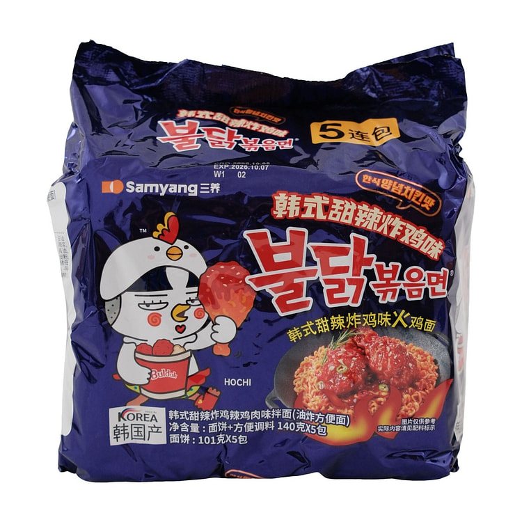 韩式甜辣炸鸡味 三养火鸡面 140GX5X8 1 箱*8 包