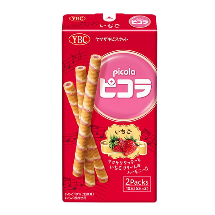 YBC Picola 酥脆奶油夹心蛋卷（草莓味）