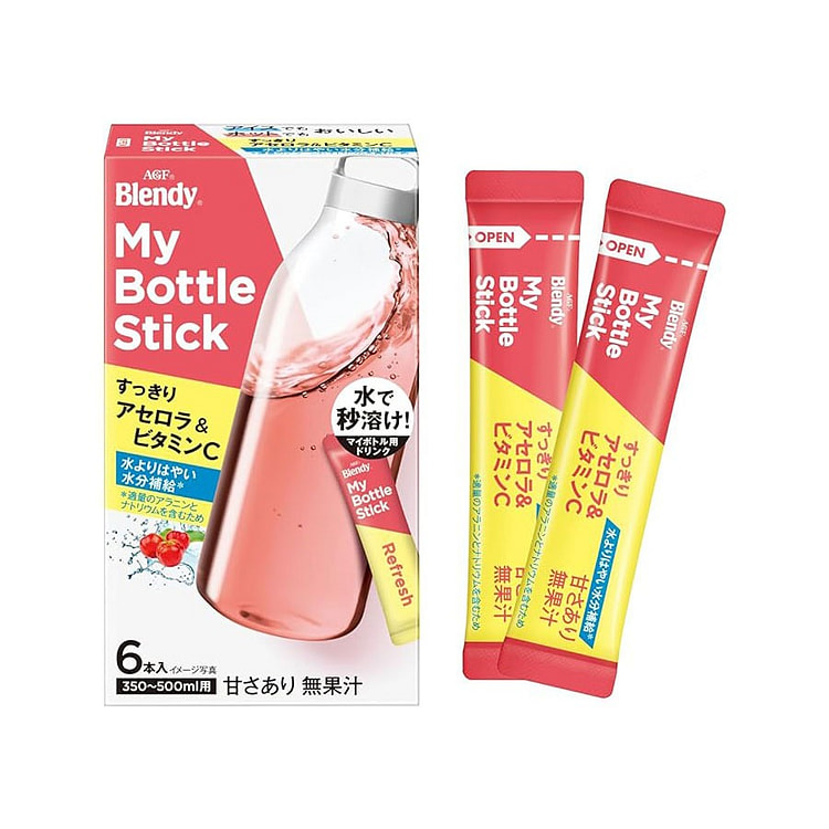 日本 AGF便携装补充水分冲饮维C粉 樱桃味6条