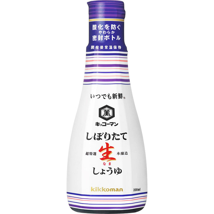 Kikkoman Raw Fresh Soy Sauce 200ml 1 each