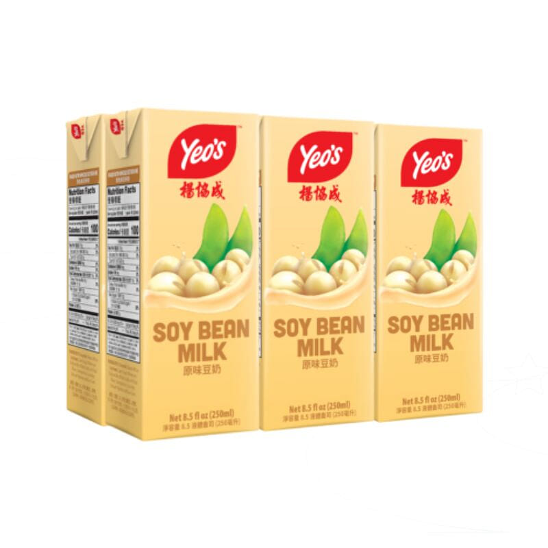 Yeo’s Soy Bean Milk 250ml Pack of 6 1 each