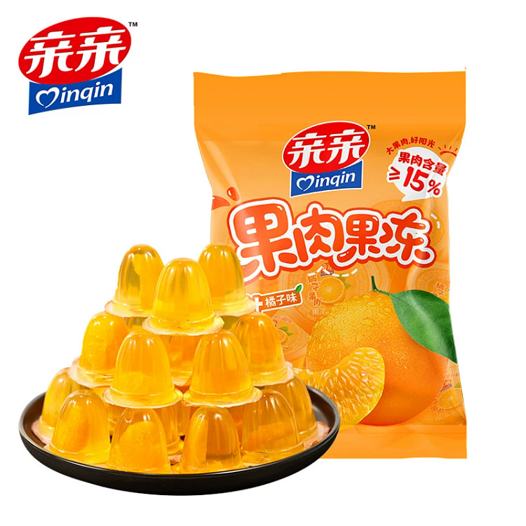 亲亲桔子果肉果冻240g袋装