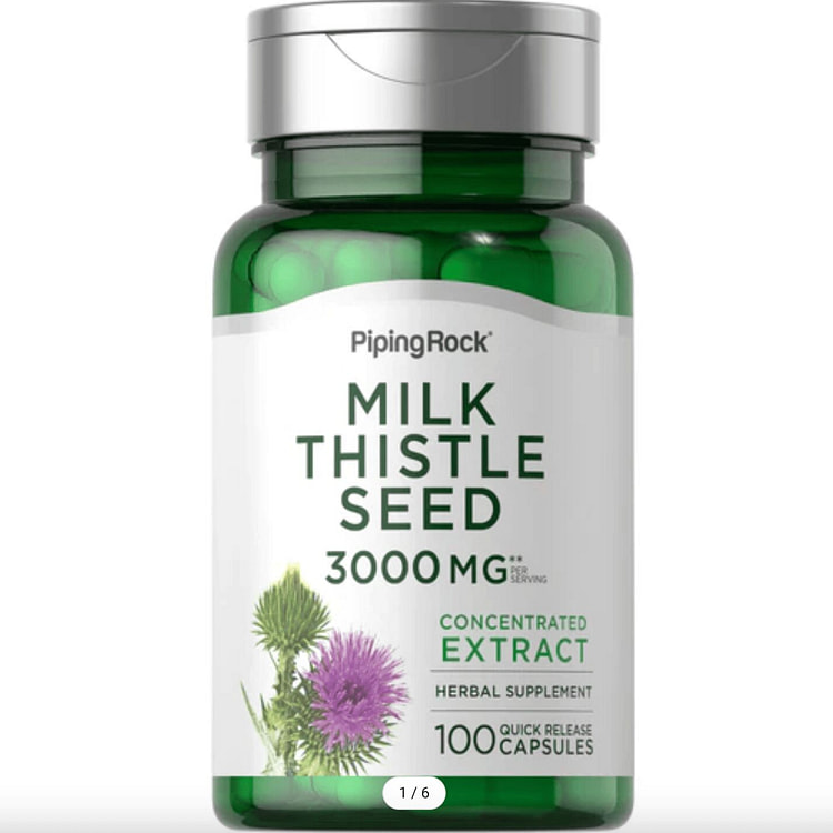 Milk Thistle Seed Extract, 3000 mg (per serving), 1 bottle
