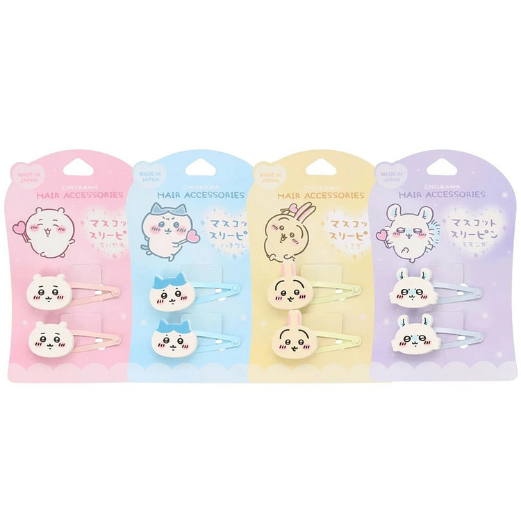 Chiikawa可爱刘海夹 4色8个入