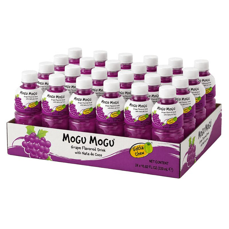 Mogu Mogu 葡萄椰果汁饮料- 10.8盎司 24 瓶