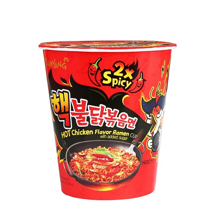 韩国 三养 双倍辣 火鸡面 杯面 干拌面 方便面 泡面 干拌面 变态辣 超级辣 (min 2)