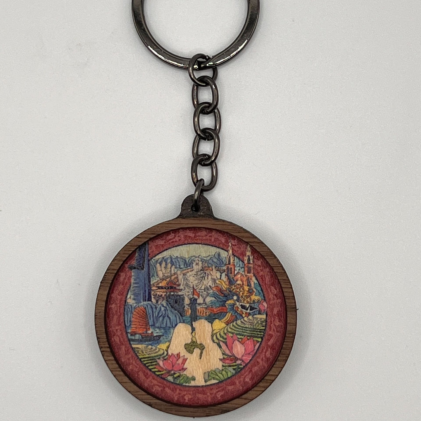 Vietnam Homeland Keychain Landscape Painting 1 each