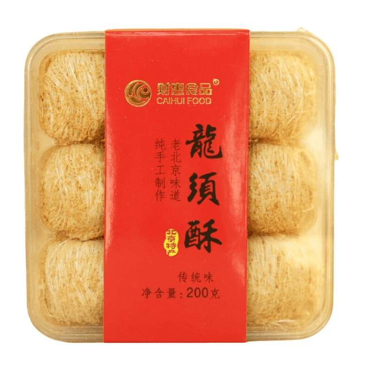 财惠龙须酥果仁糕点 原味 200g*1盒