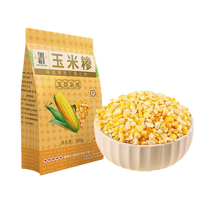 邹有才东北粘大碴子五谷杂粮玉米粥500g*1袋