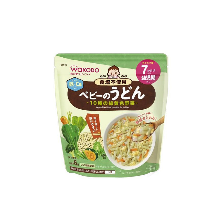 WAKODO 婴儿碎面辅食 10种绿蔬 1 份