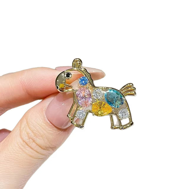 马年马上有钱胸针衣服挂饰新年圣诞礼物 1 个