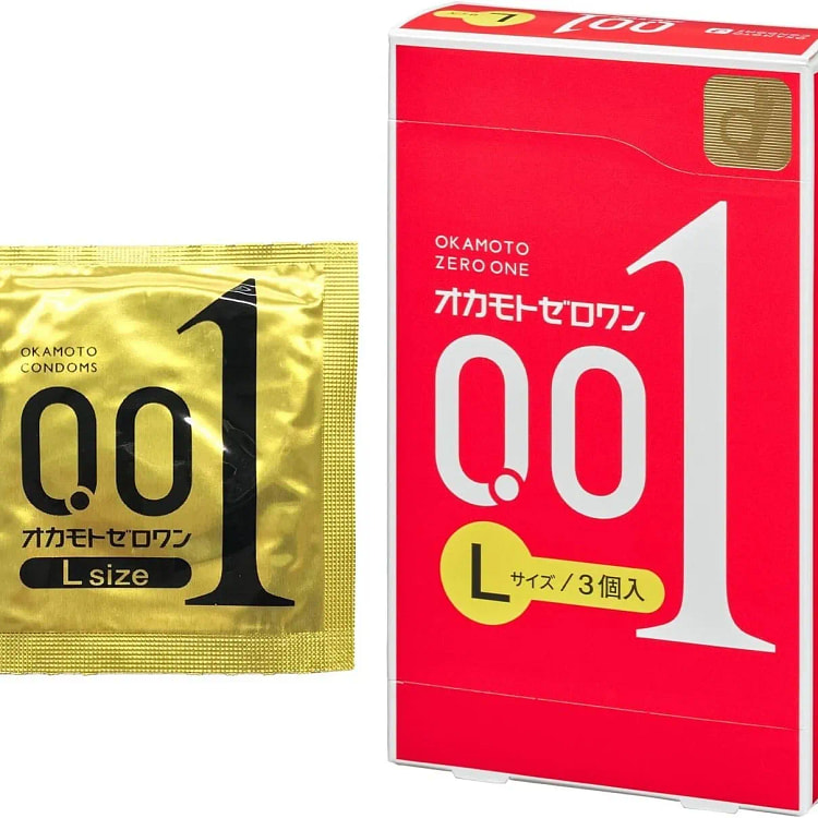 (2盒)OKAMOTO 001避孕套大号 3个/盒 2 包*3 个