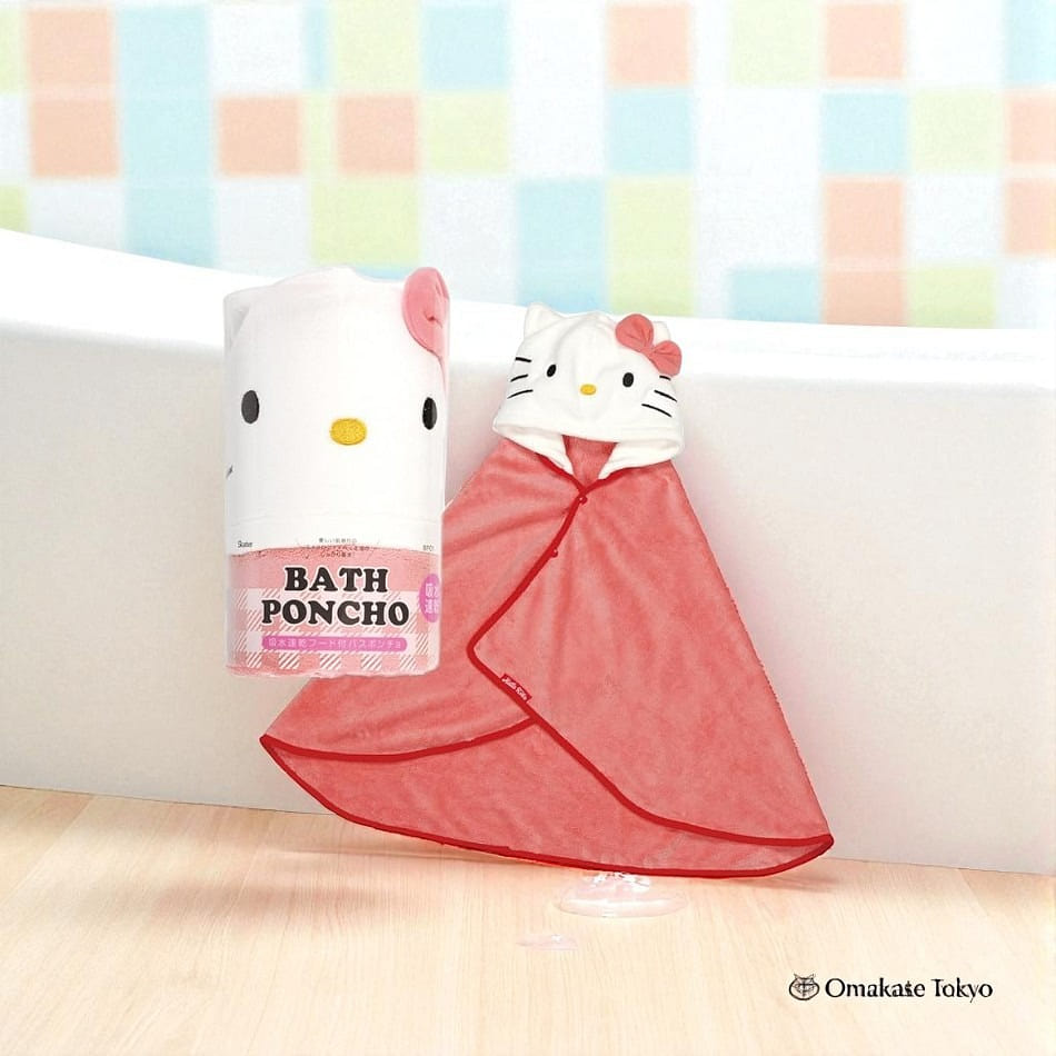 Skater Sanrio Hooded Bath Poncho Towel Hello Kitty 300 g