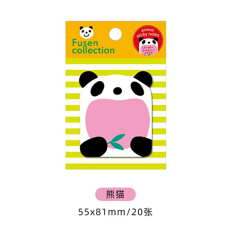 Panda Sticky Notes Portable Tearable= 1 each