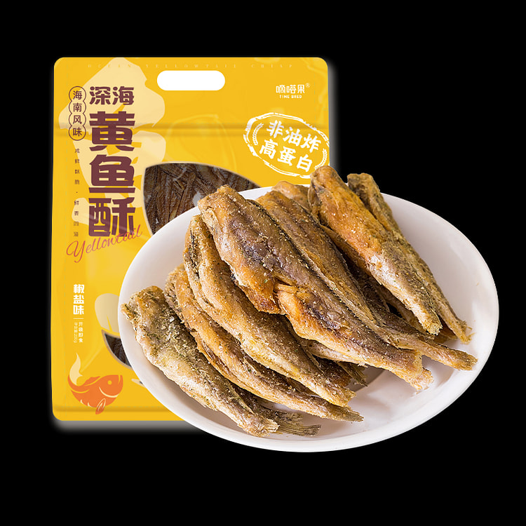 嘀嗒果 深海黄鱼酥椒盐味小黄鱼干 200g*1袋