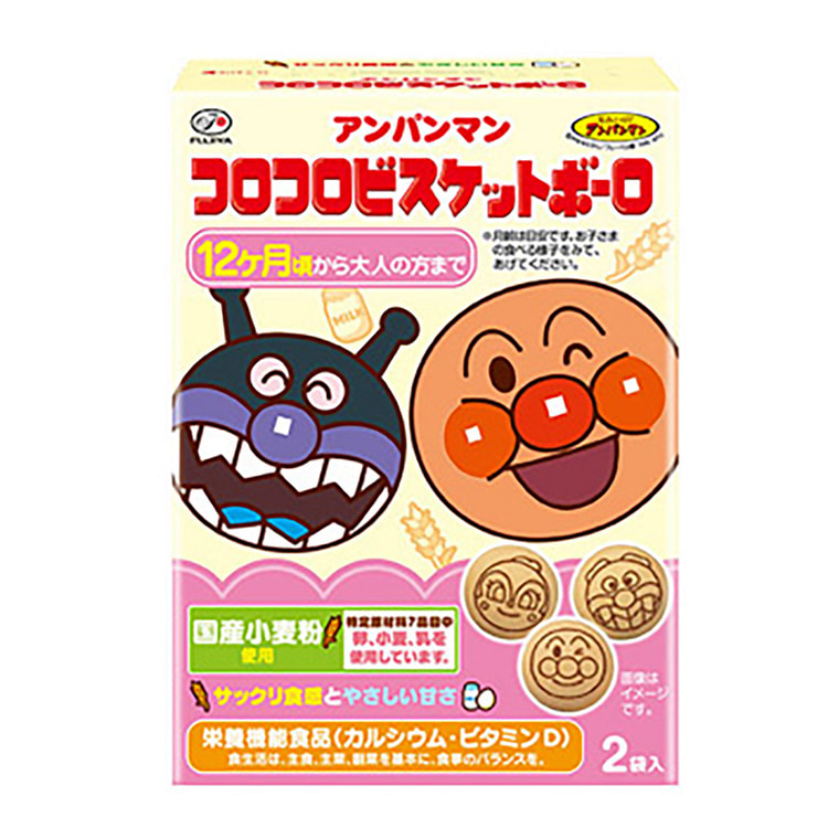 Fujiya X Anpanman Kokuro Mini Biscuits 12+Mo