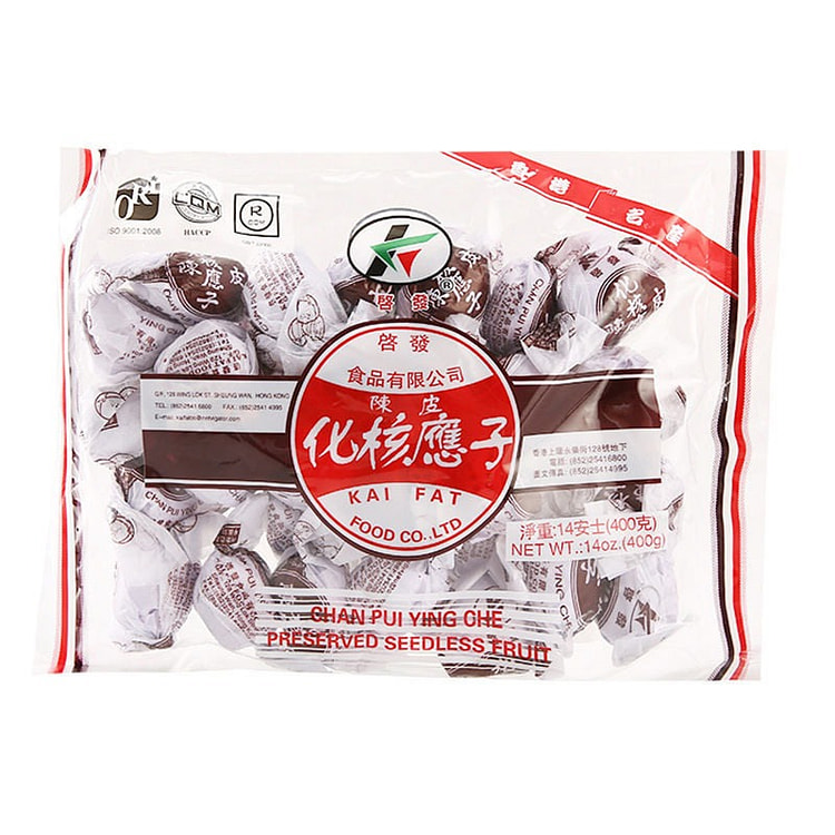KAI FAT chan pui ying che preserved seedless fruit 400 g