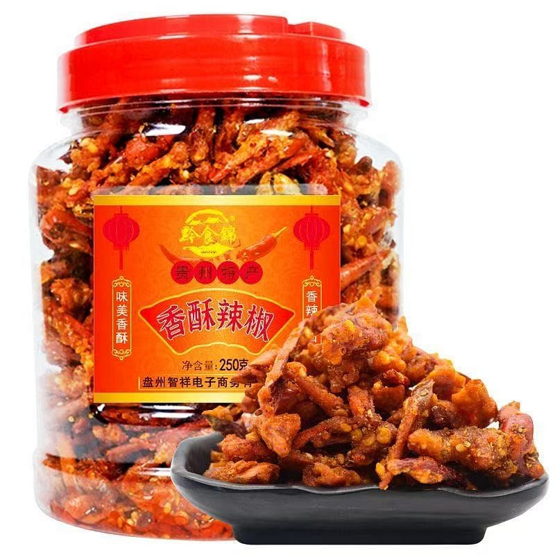 Qianshi Jin Guizhou Spicy Crunchy Snack 250g*1 Jar 1 bottle