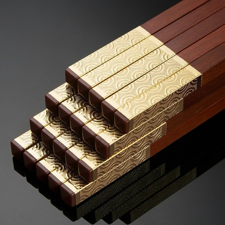 Kemanduo Auspicious Cloud Red Sandalwood Chopstick 1 each