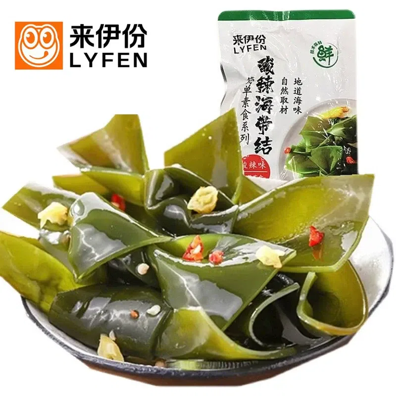 来伊份酸辣海带结儿童追剧办公零食(3小包)约 66 克