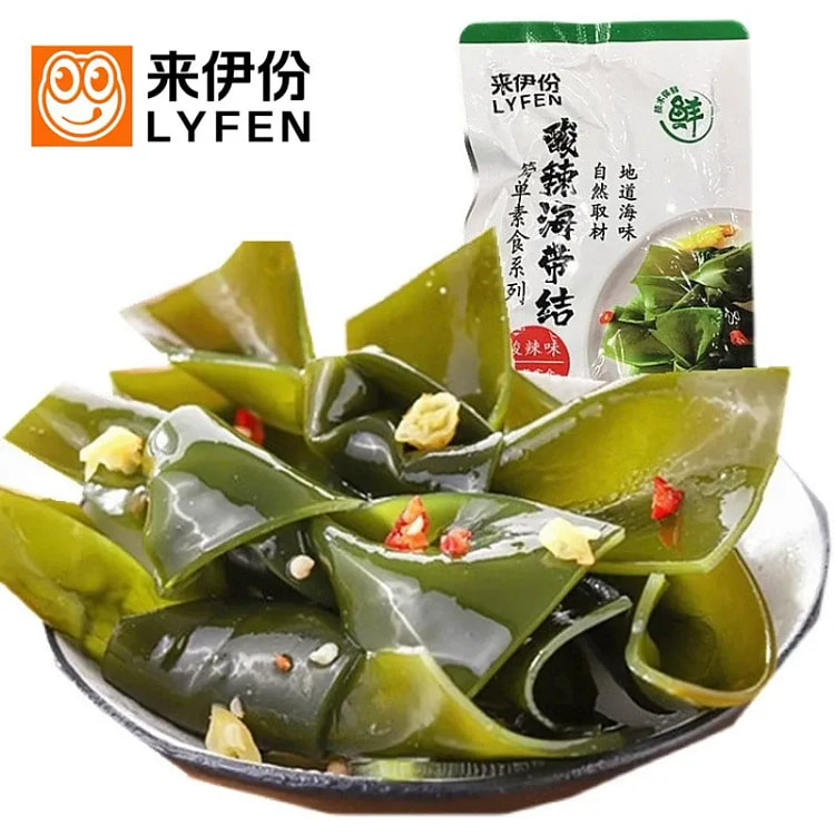LYFEN Spicy and Sour Kelp Knots  3 packs