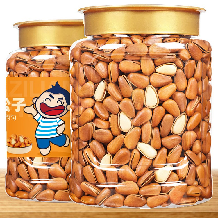 东北松子 开口松子 当季新货 特级大颗粒松子1罐 250 克