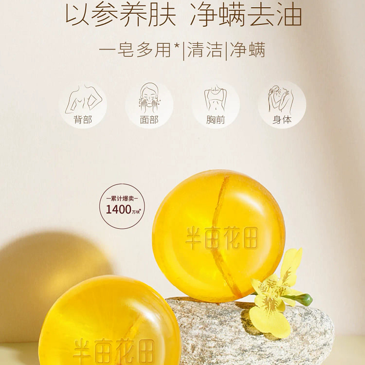 半亩花田苦参控油去螨虫手工香皂100g*1 100 克