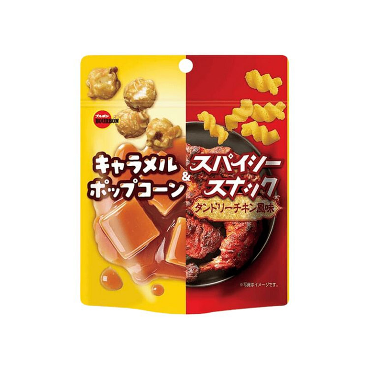 Caramel Cream Popcorn&Spicy Chicken Crispy  33g 1 pack