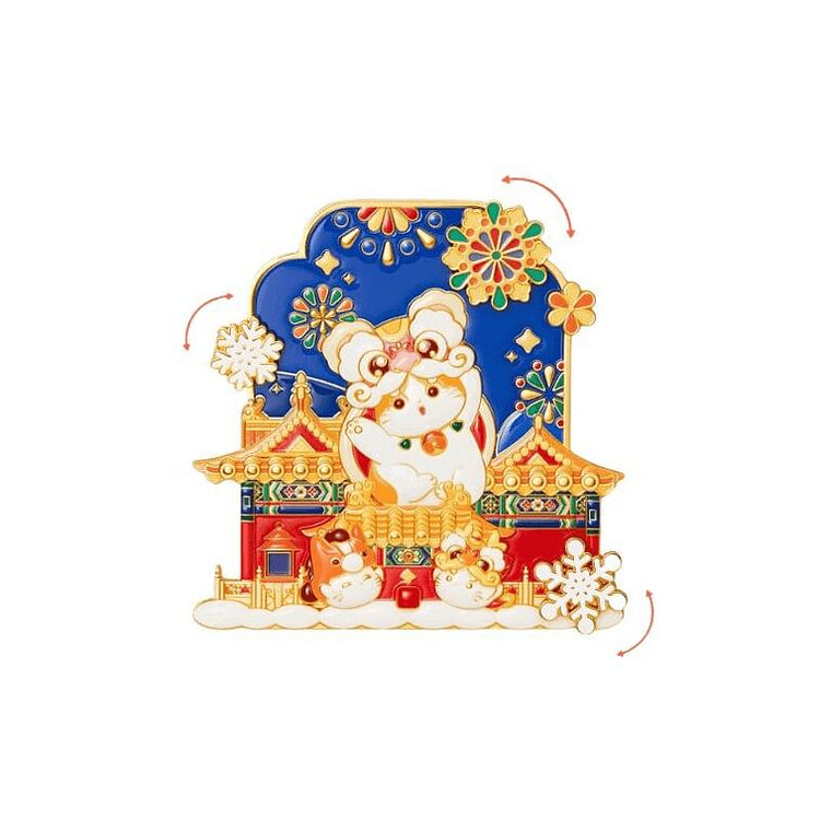 故宫淘宝 可动冰箱贴红红火火 9*9厘米 1 盒