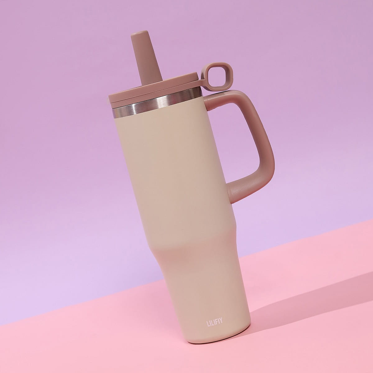 Lilifiy white Tumbler with straw lid and handle with cup accessories 0.75 fl.oz