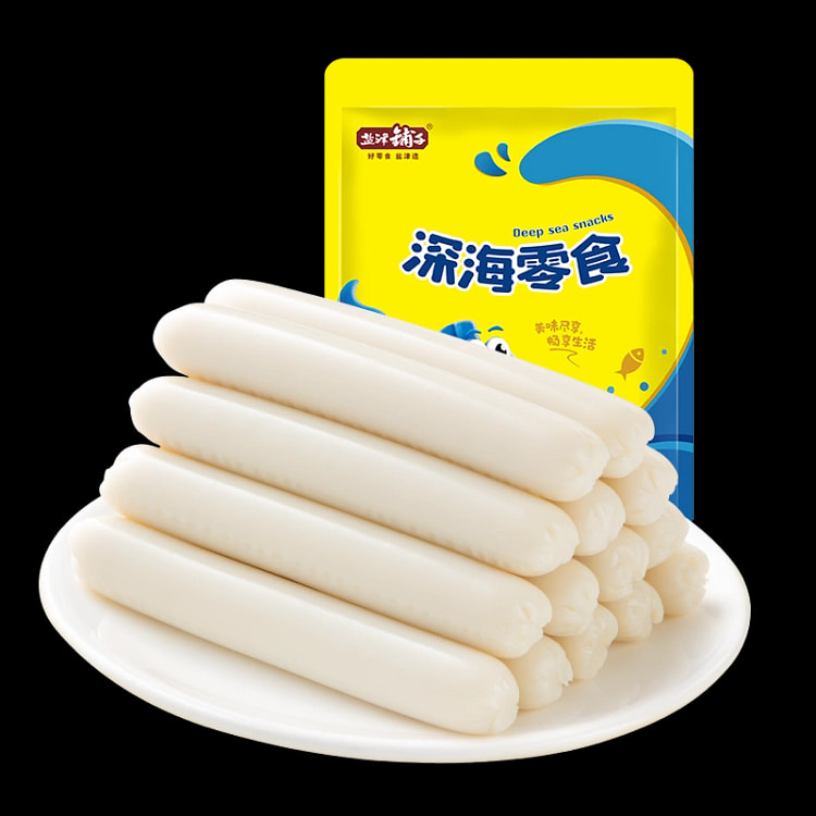 盐津铺子鳕鱼肠儿童零食健康小吃营养小孩子即食原味80g*1袋
