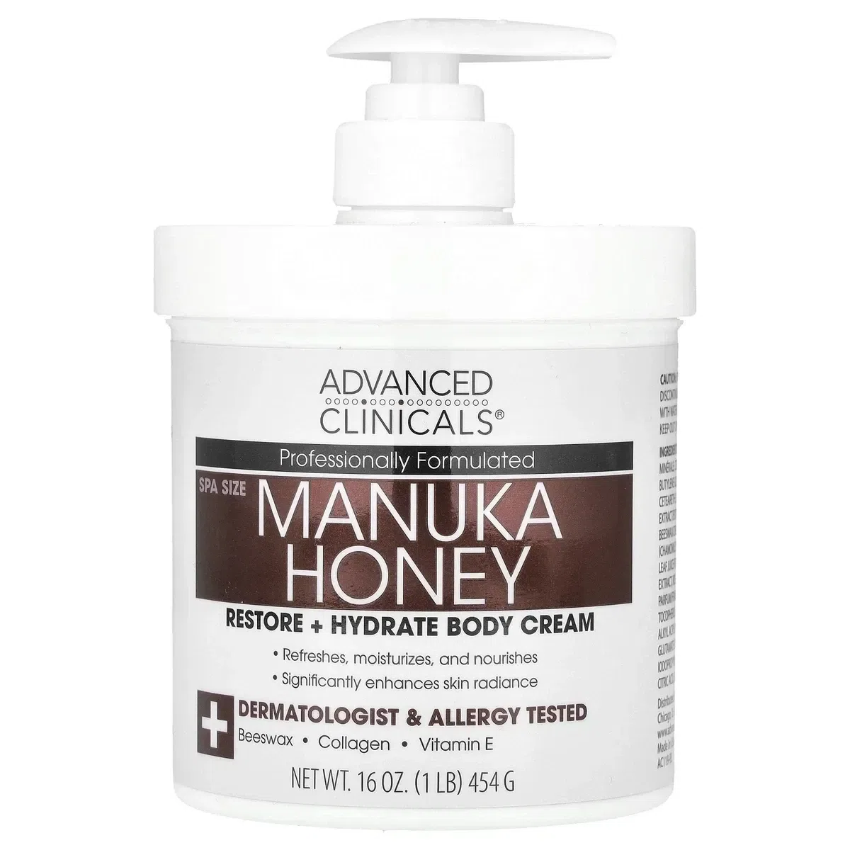 Manuka Honey, Restore + Hydrate Body Cream, 16 oz 1 each