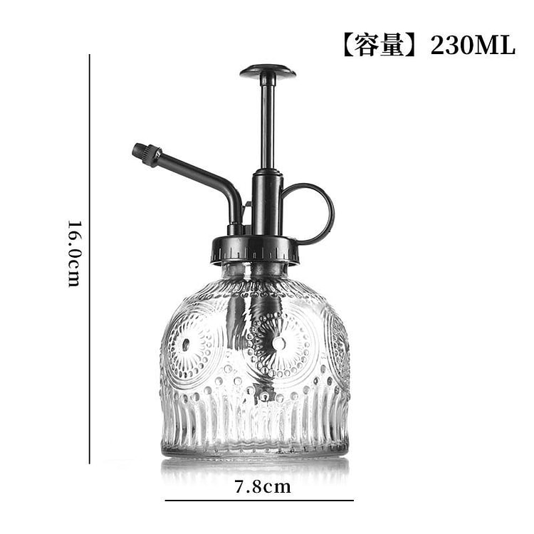 复古精致玻璃浇花喷壶 230ml