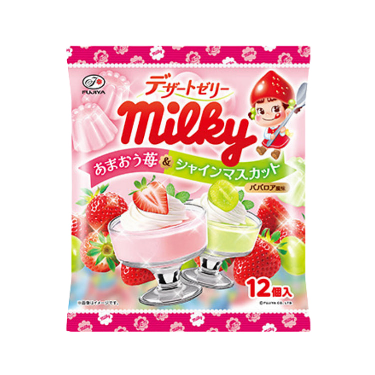 FUJIYA New Dessert Jelly Strawberry and Grape 2 Flavors 12 Pieces