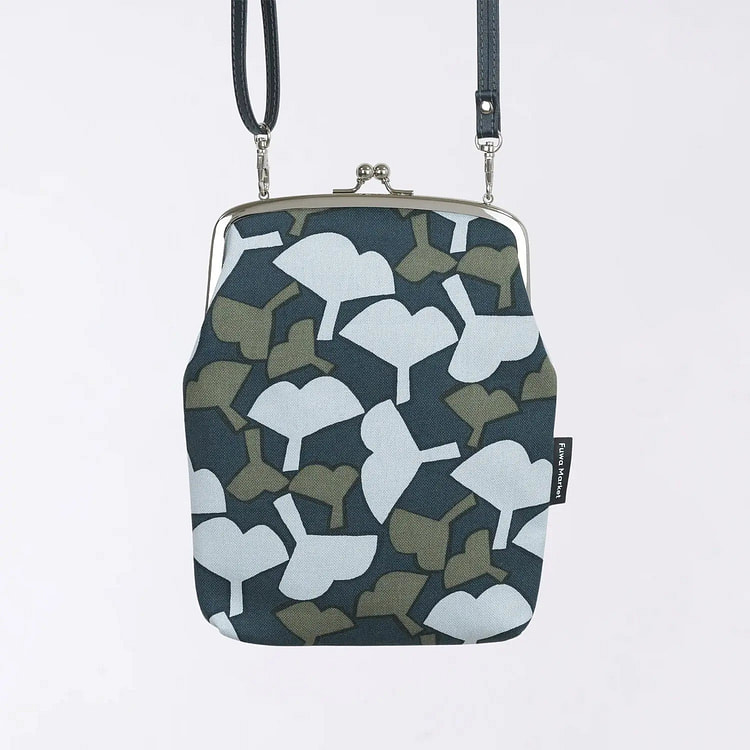 Túi đeo vai Fuwa Market họa tiết bạch quả màu xám 1 phần