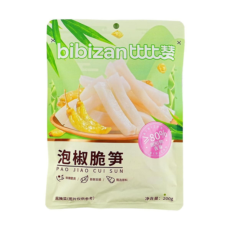 BibiZanPickledPepperCrispyBamboo Shoots 200g*1Bag 1 pack
