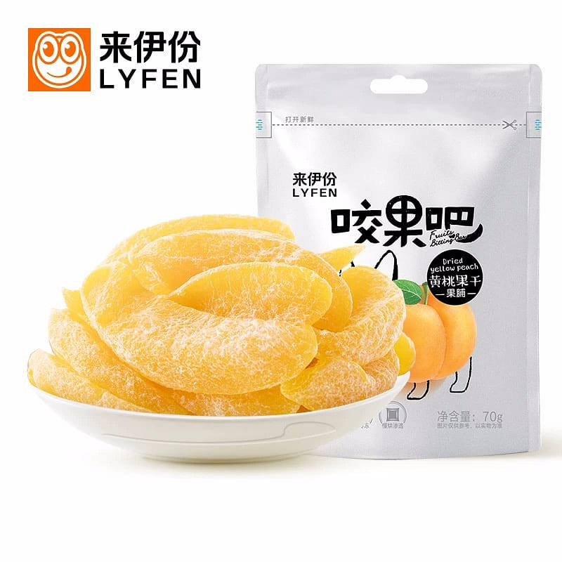 Come to Yifen, bite the fruit. Dried yellow peach 70g x 2 dried peach fruit pres 140 g