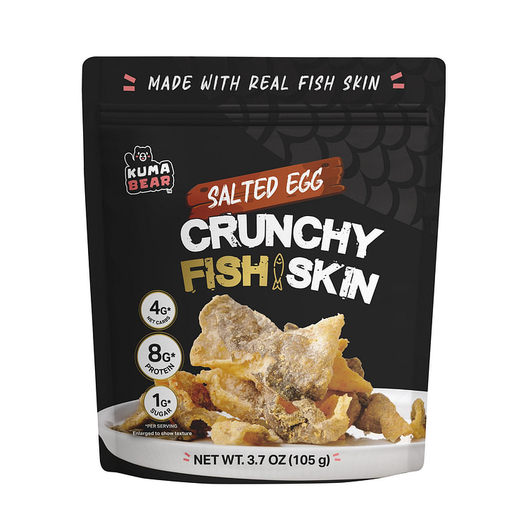 Kuma Bear Crunchy Fish Skin Chips - Salted Egg 105 g