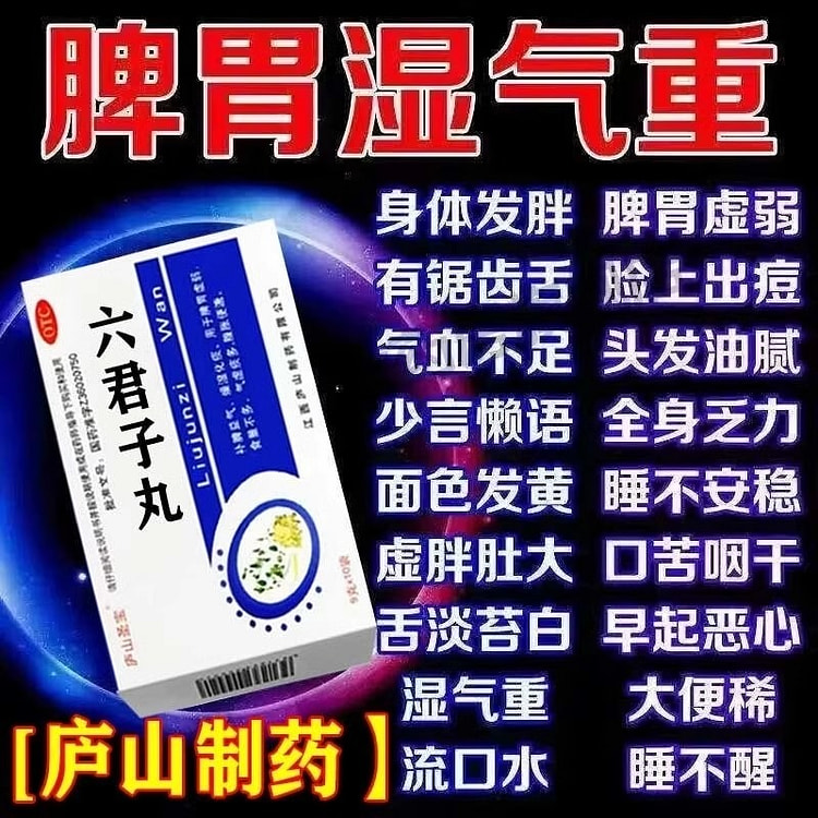 香砂 六君子丸 健脾祛湿减肥9g*10袋/盒