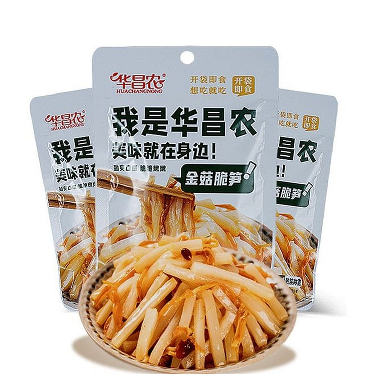 【福建特产】华昌农金针菇脆笋下饭小菜香辣即食约 70 克*2 包