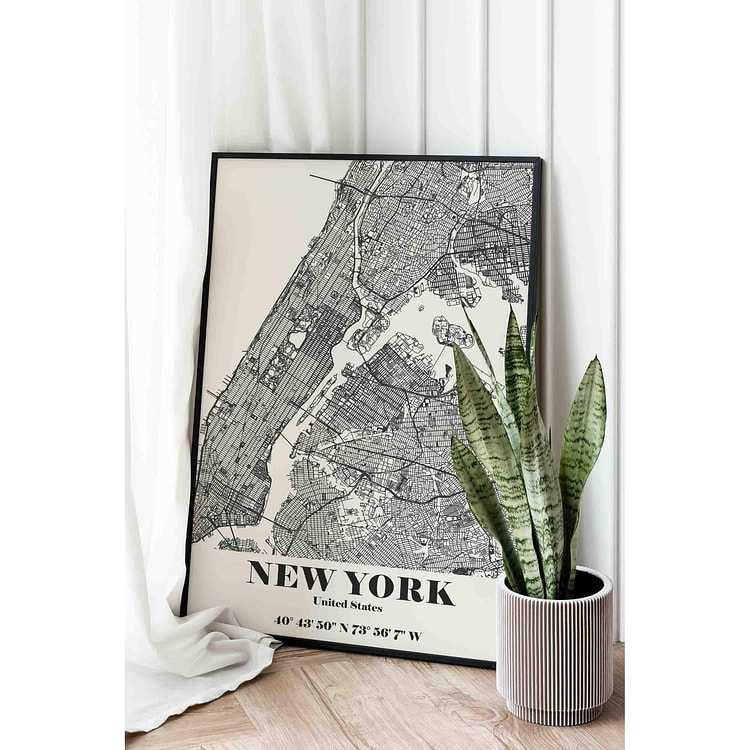 New York City NY 24" x 36" / Black