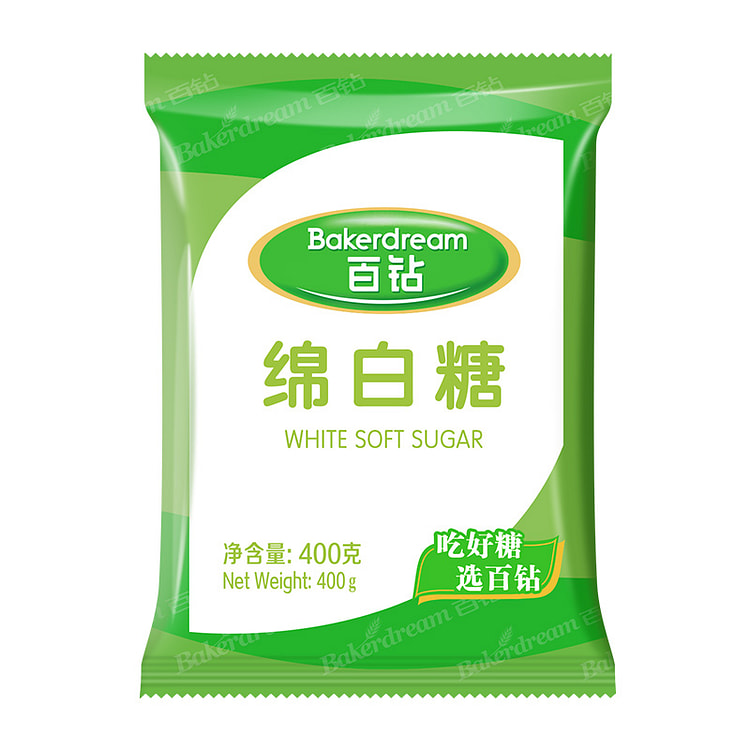 百钻绵白糖400g家用白糖奶茶冲饮厨房调味棉白糖烘焙原料
