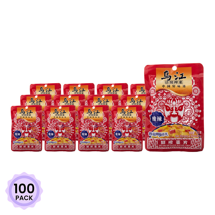 乌江 榨菜片 酸辣味 80 克*100 包