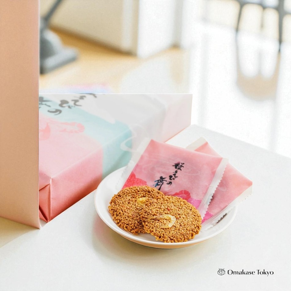 Sakura Shrimp Dance Senbei Rice Crackers 12 pieces 180 กรัม