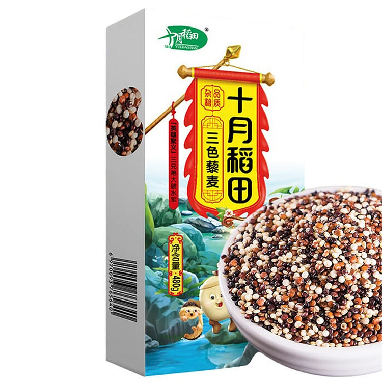 十月稻田 三色藜麦 五谷杂粮 轻食 粗粮 480g